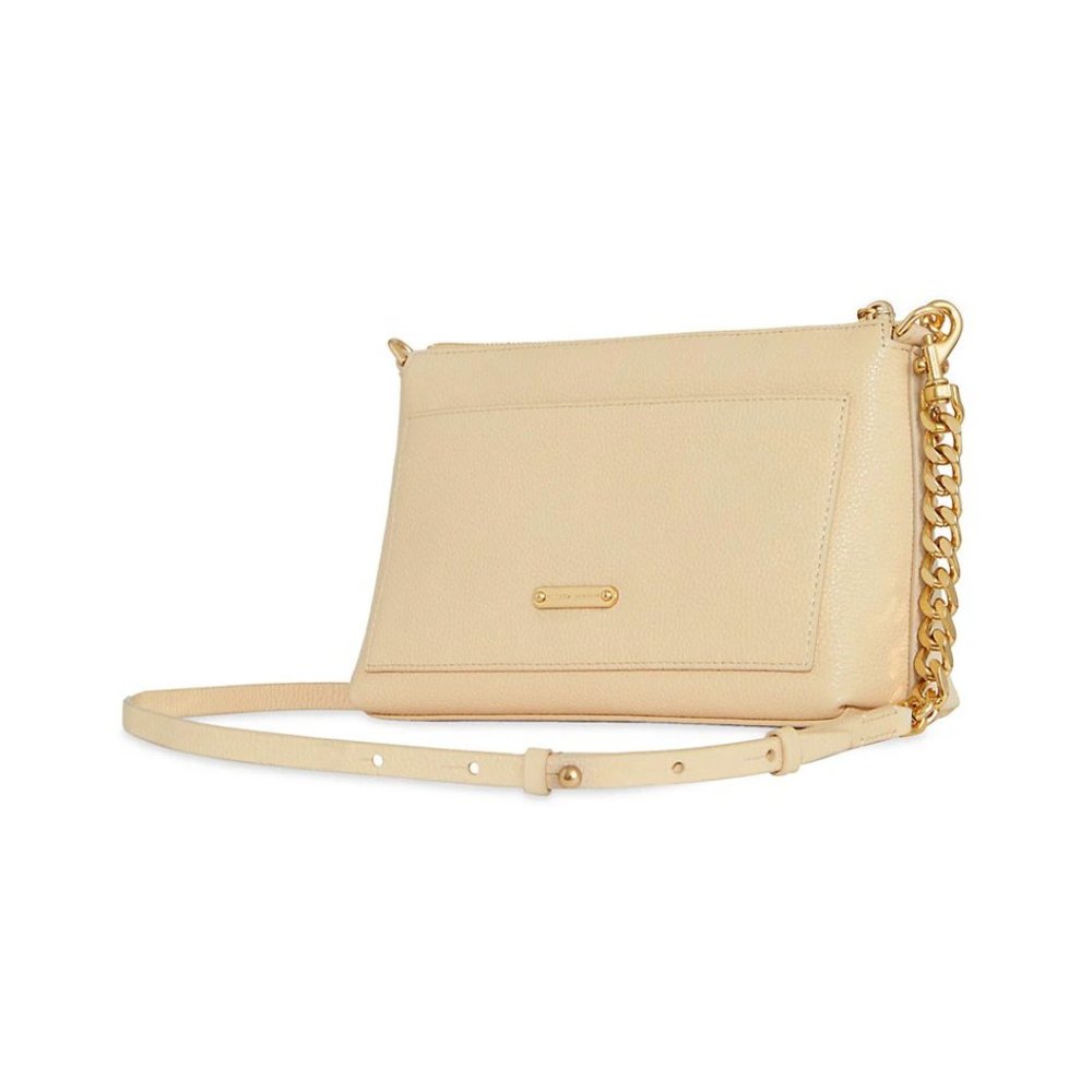 NEW Rebecca Minkoff Megan Leather Crossbody Bag - Latte - Picture 2 of 3